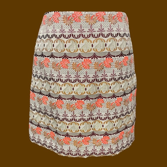 Loft CUTE Shimmer Brocade Skirt! Size 4 - Picture 2 of 4